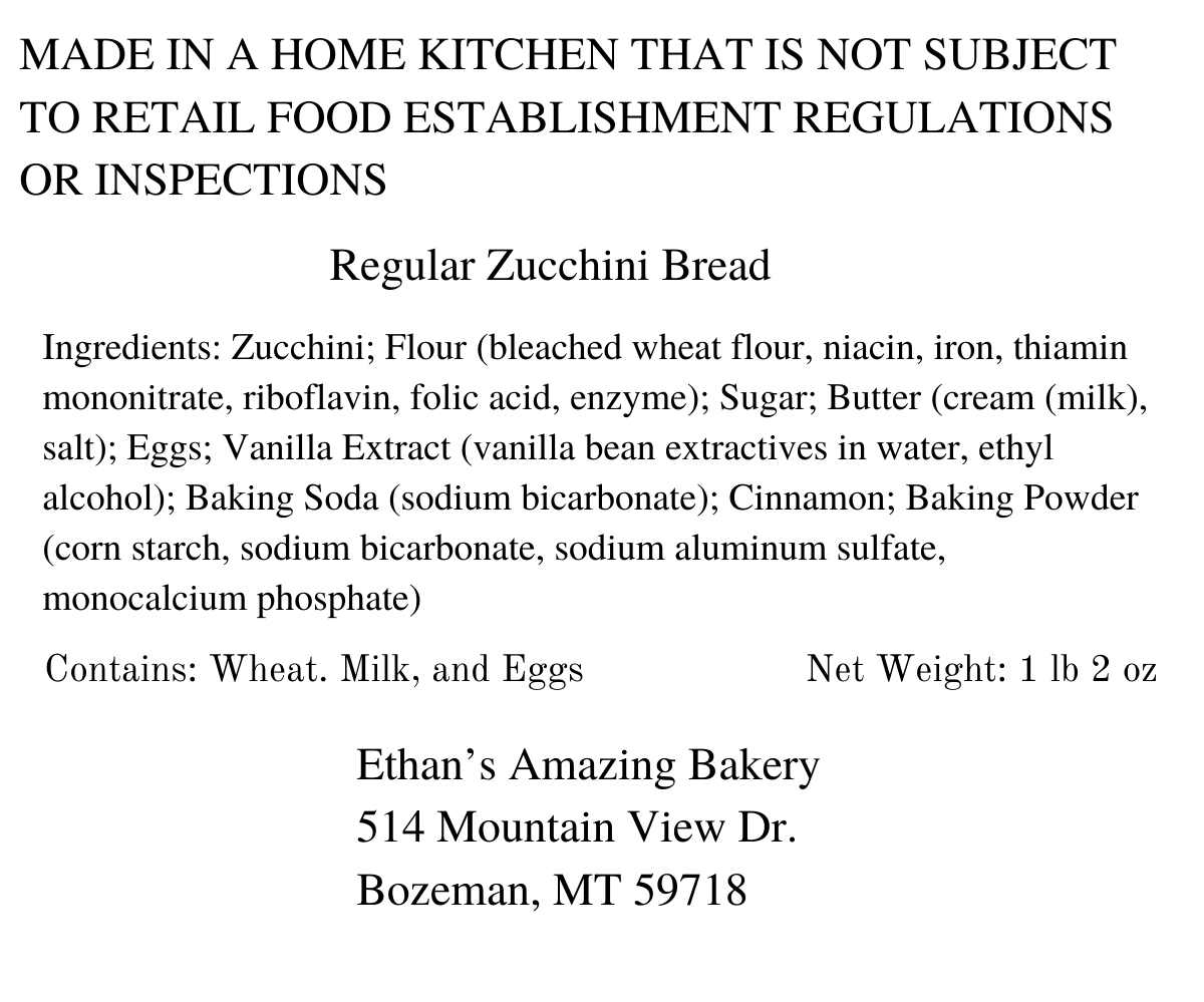 Zucchini Bread